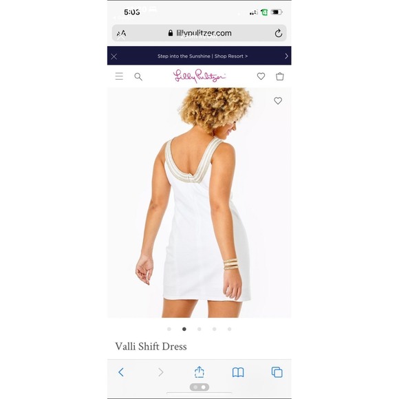 Lilly Pulitzer Valli Stretch Dress Resort White Size 14 NWT $198 Shift Dress - Picture 5 of 11